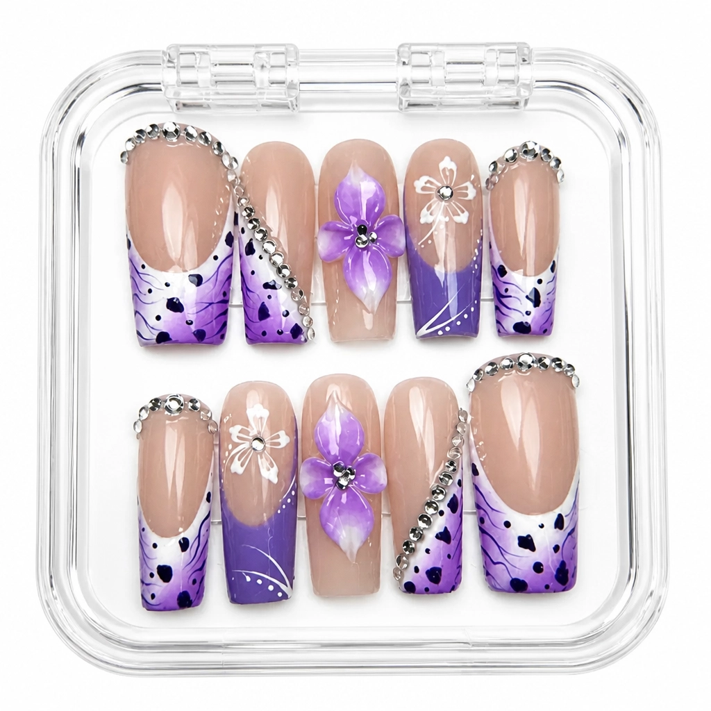 Press-on Nails Wholesale $9.90 Violet Luxe by Yabe Vietnam