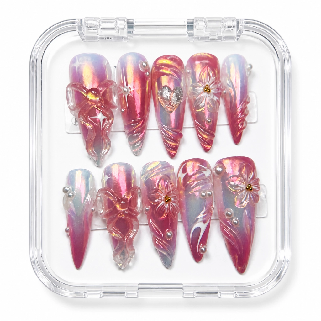 Press-on Nails Wholesale $9.90 Crimson Reverie by Yabe Vietnam