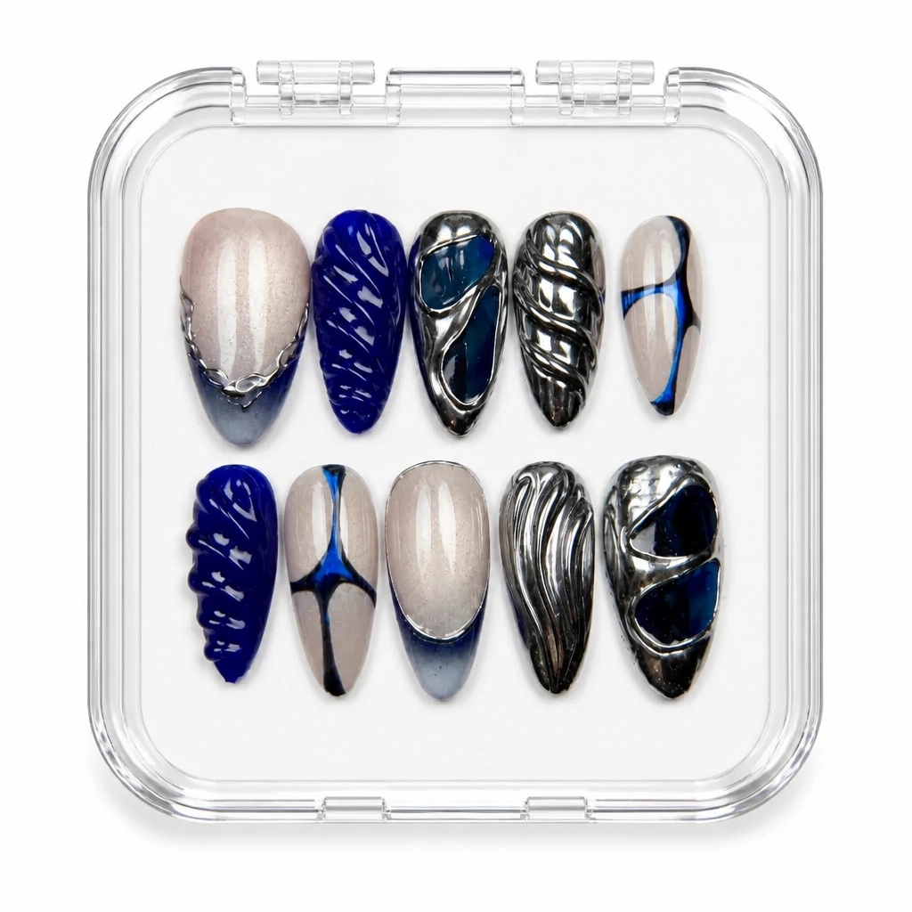 Press-on Nails Wholesale $9.90 Sapphire Silk by Yabe Vietnam