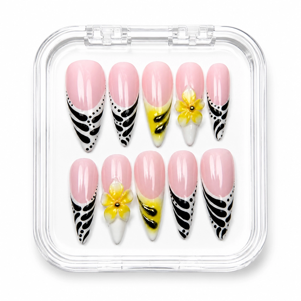 Press-on Nails Wholesale $9.90 Daisy Elegance by Yabe Vietnam