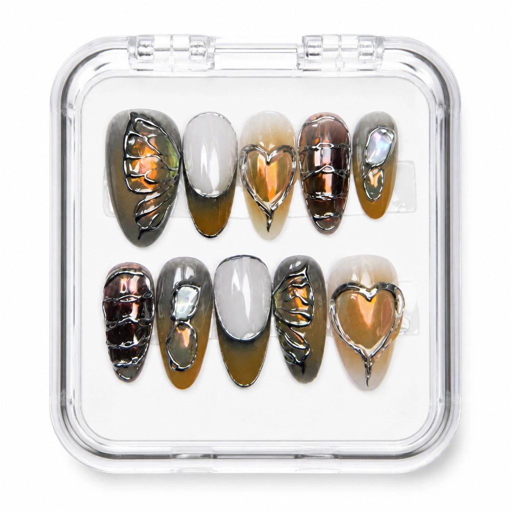 Press-on Nails Wholesale $9.90 Charcoal Luxe by Yabe Vietnam