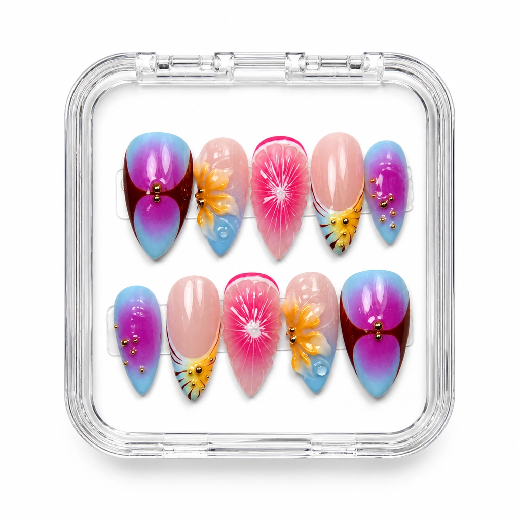 Press-on Nails Wholesale $9.90 Orchid Dreamscape by Yabe Vietnam