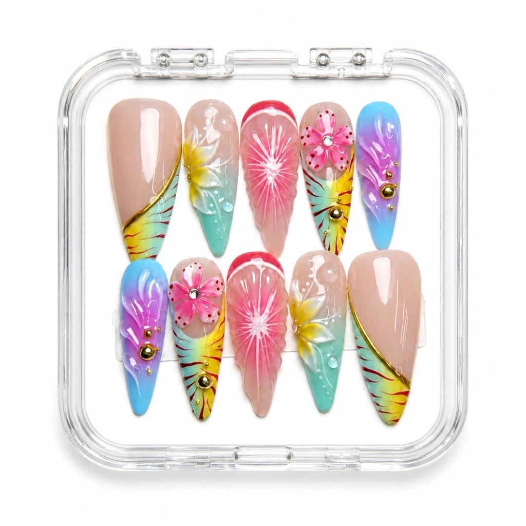 Press-on Nails Wholesale $9.90 Blush Botanica by Yabe Vietnam