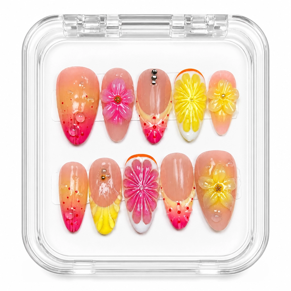 Press-on Nails Wholesale $9.90 Chrysanthemum Luxe by Yabe Vietnam