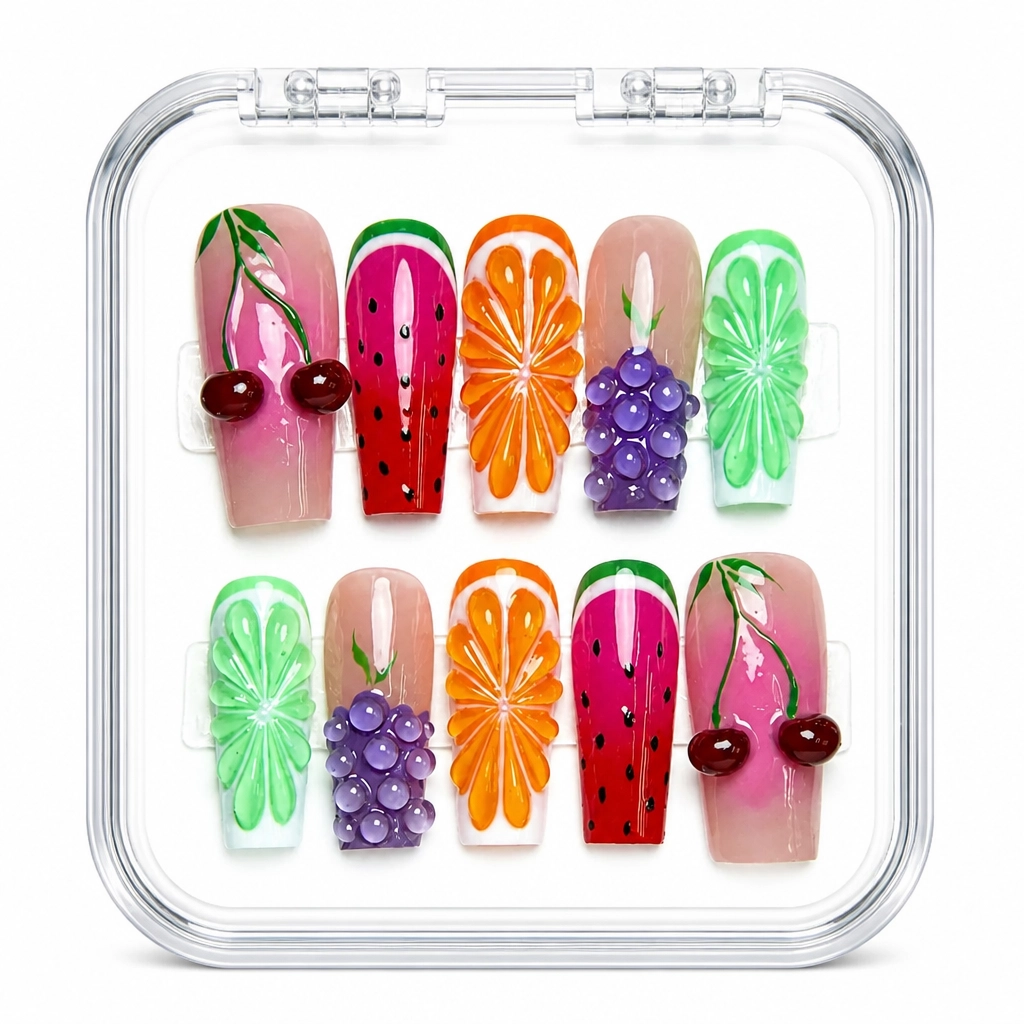 Press-on Nails Wholesale $9.90 Tropical Delight by Yabe Vietnam