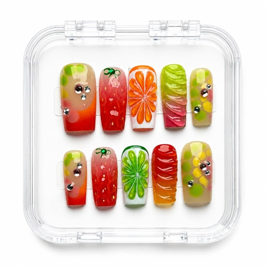 Press-on Nails Wholesale $9.90 Citrus Blossom by Yabe Vietnam