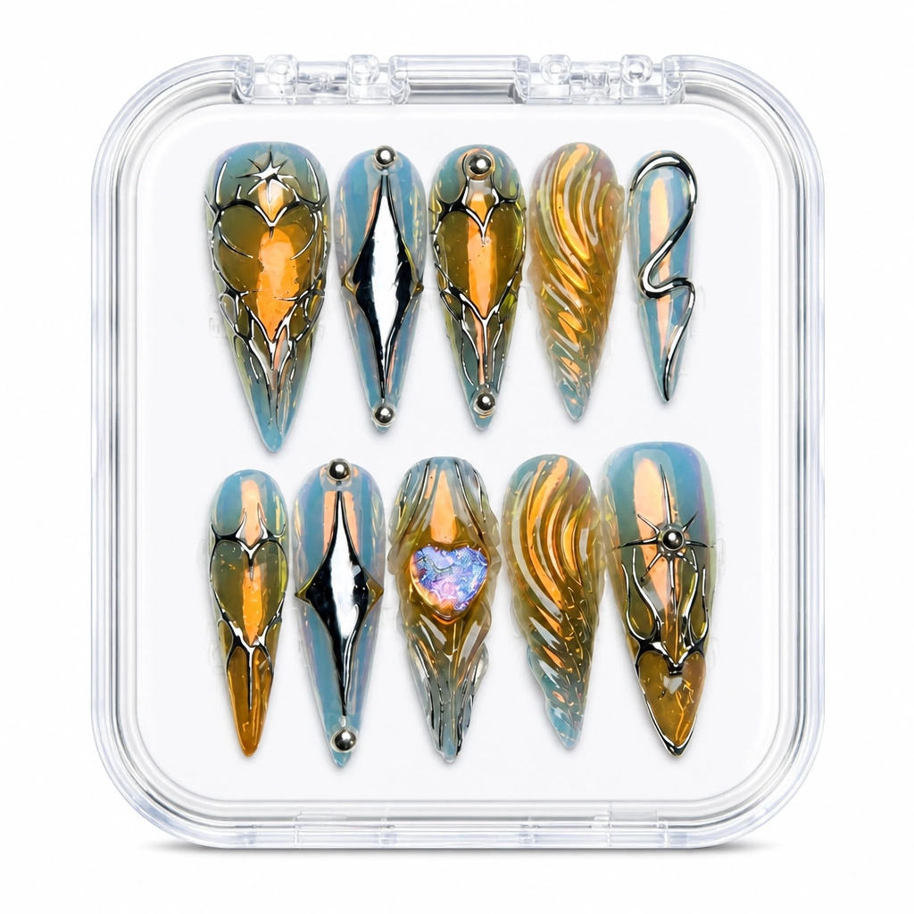 Press-on Nails Wholesale $9.90 Amber Wave by Yabe Vietnam