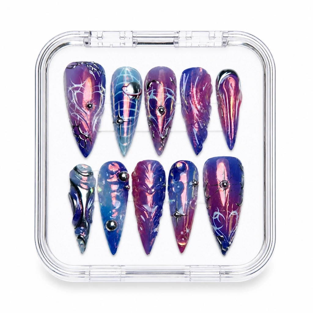 Press-on Nails Wholesale $9.90 Celestial Plumage by Yabe Vietnam