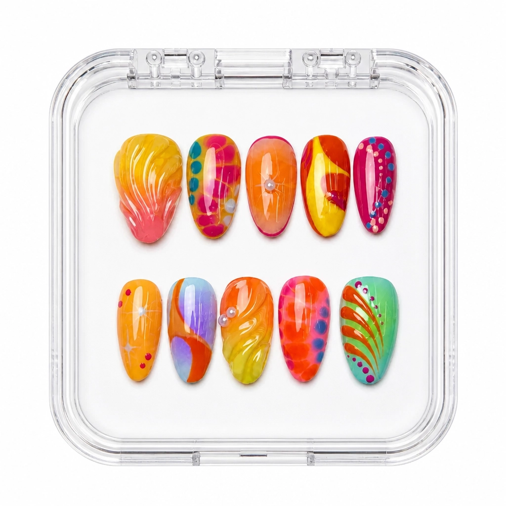 Press-on Nails Wholesale $9.90 Rainbow Elegance by Yabe Vietnam