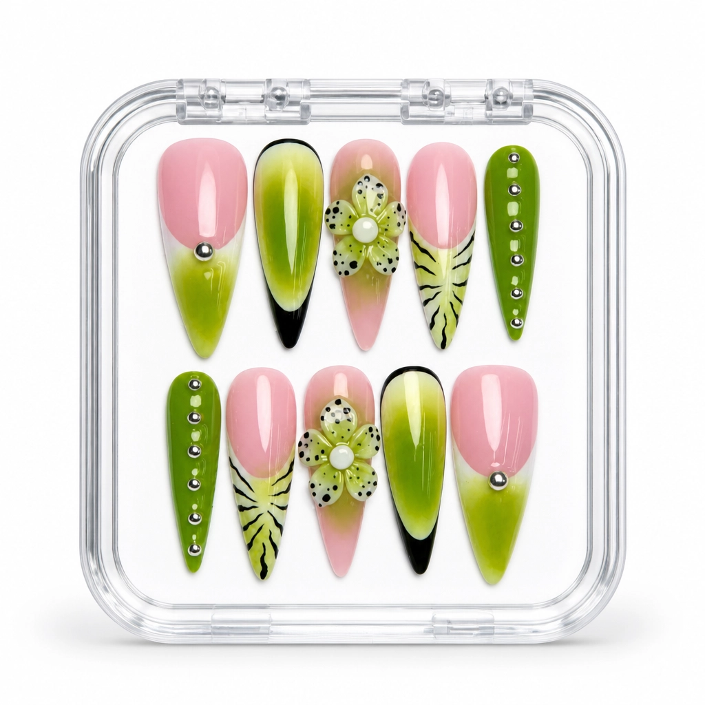 Press-on Nails Wholesale $9.90 Satin Blossom by Yabe Vietnam