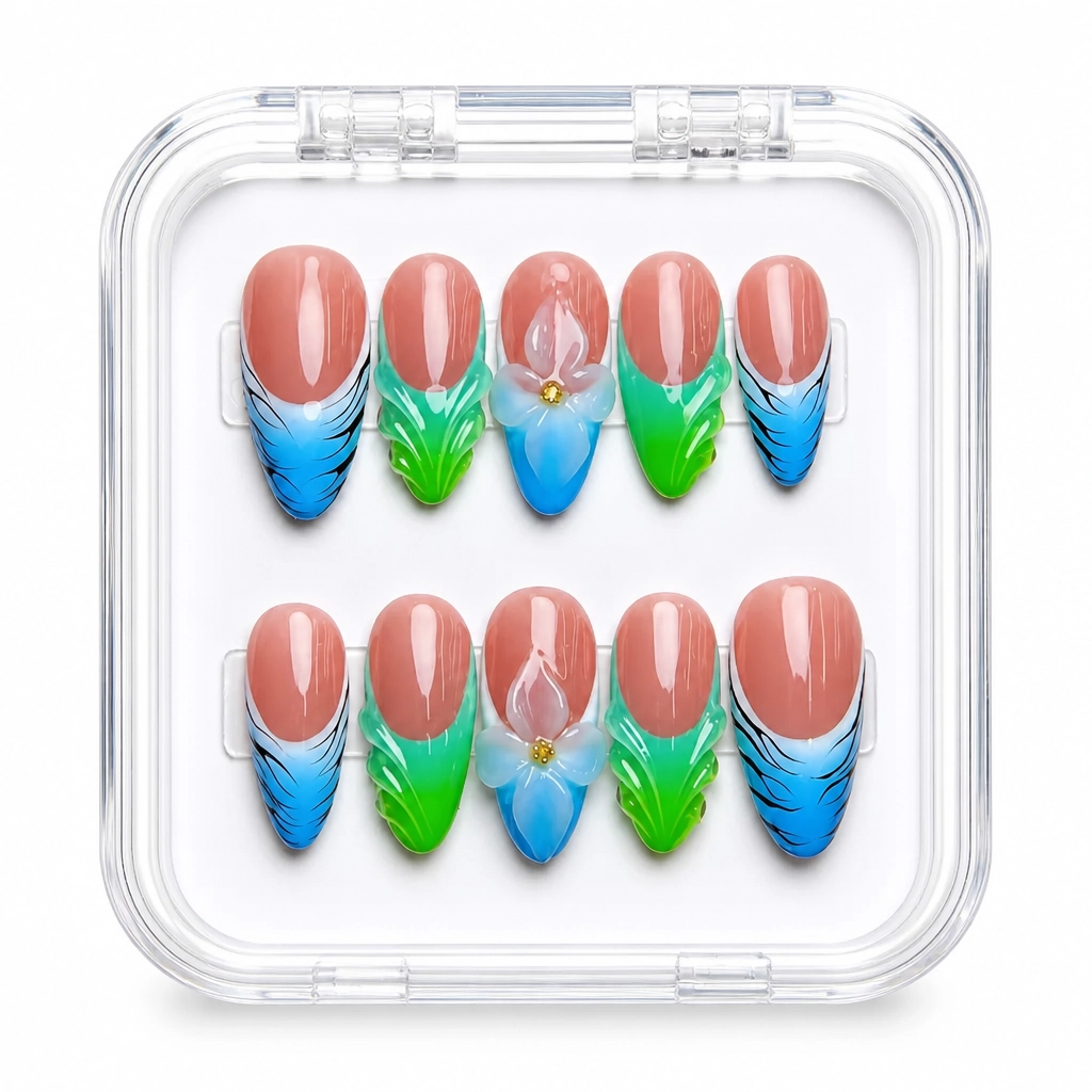 Press-on Nails Wholesale $9.90 Tropical Ombre Elegance by Yabe Vietnam