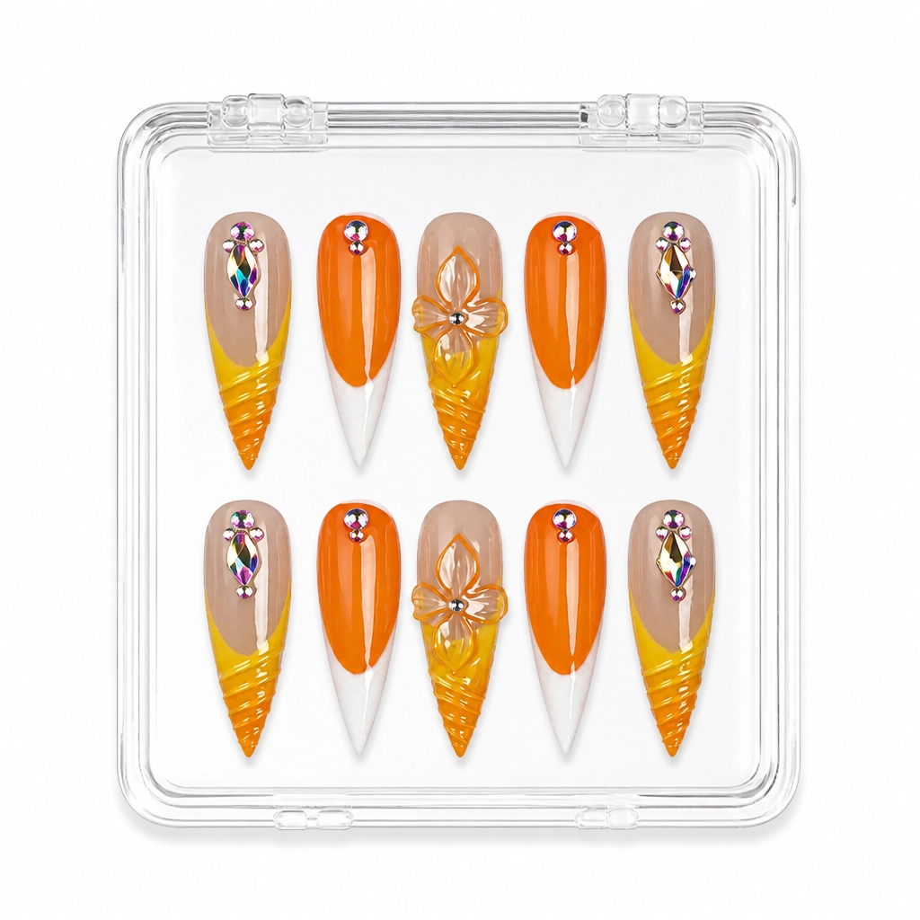 Press-on Nails Wholesale $9.90 Amber Prism by Yabe Vietnam