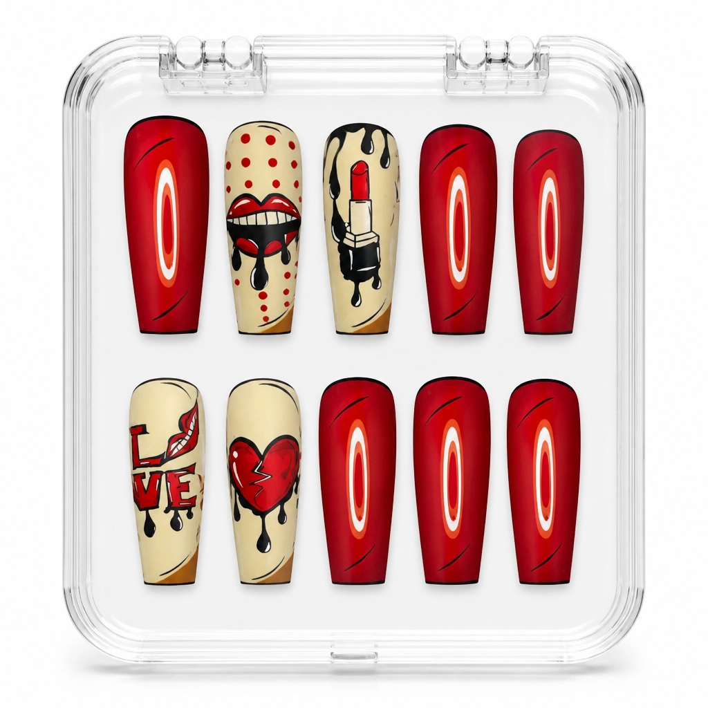Press-on Nails Wholesale $9.90 Crimson Luxe by Yabe Vietnam