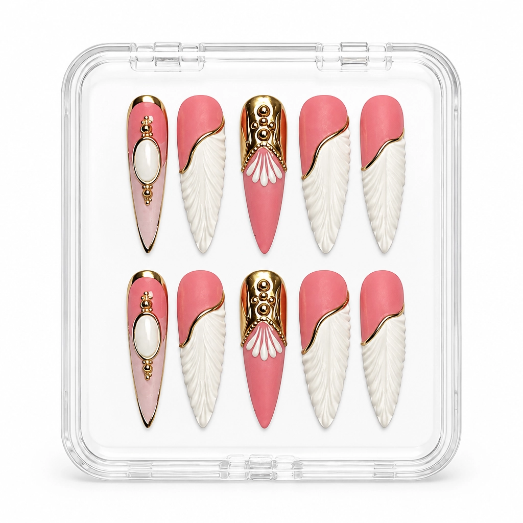 Press-on Nails Wholesale $9.90 Rose Gold Elegance by Yabe Vietnam