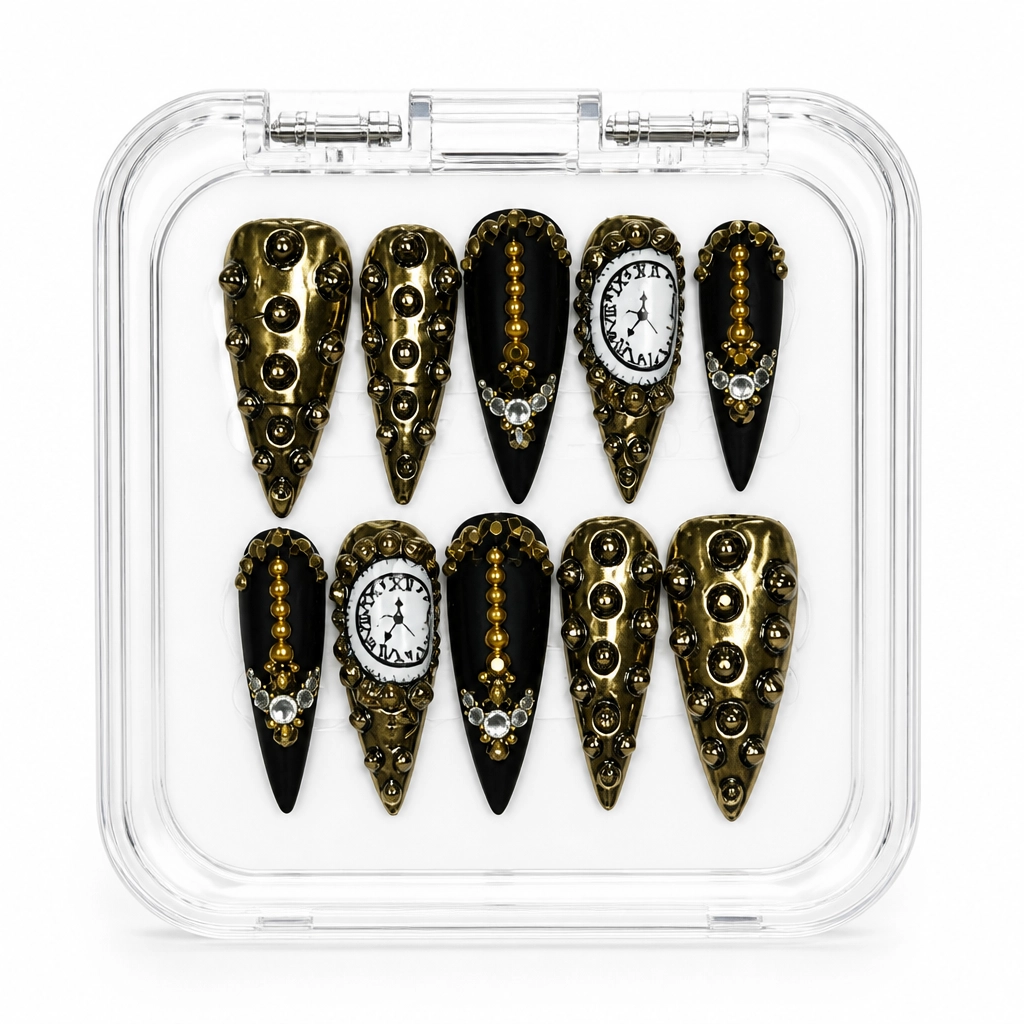 Press-on Nails Wholesale $9.90 Obsidian Chic by Yabe Vietnam
