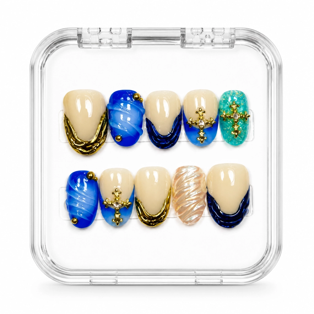 Press-on Nails Wholesale $9.90 Azure Luxe by Yabe Vietnam