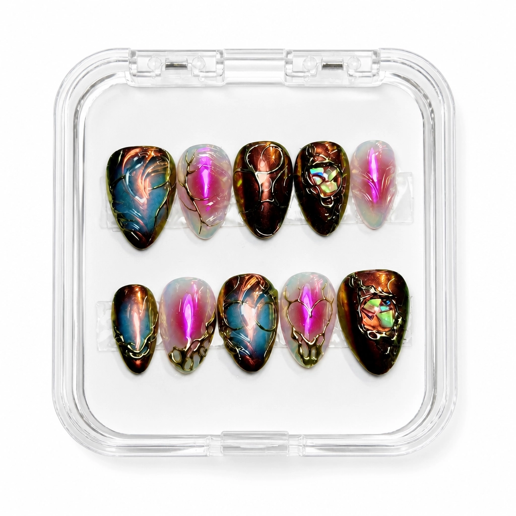 Press-on Nails Wholesale $9.90 Aurora Bloom by Yabe Vietnam