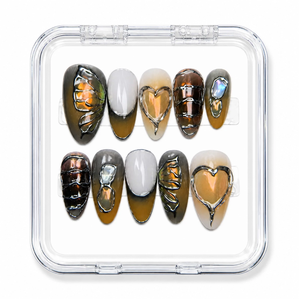 Press-on Nails Wholesale $9.90 Metallic Luxe by Yabe Vietnam