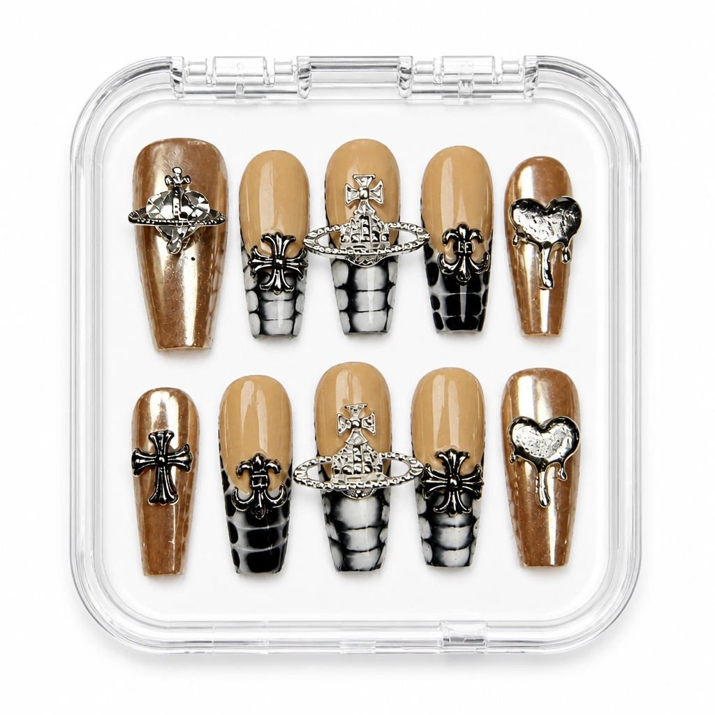 Press-on Nails Wholesale $9.90 Luxe Crown Geometry by Yabe Vietnam