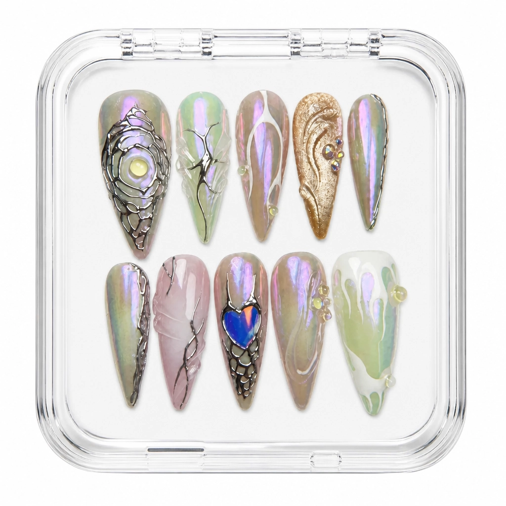 Press-on Nails Wholesale $9.90 Ethereal Holochrome by Yabe Vietnam