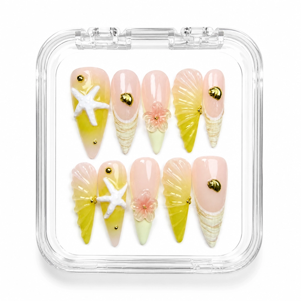 Press-on Nails Wholesale $9.90 Tropical Oasis by Yabe Vietnam