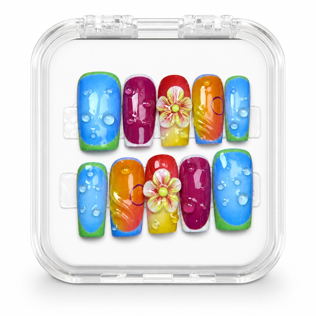 Press-on Nails Wholesale $9.90 Botanical Bliss by Yabe Vietnam