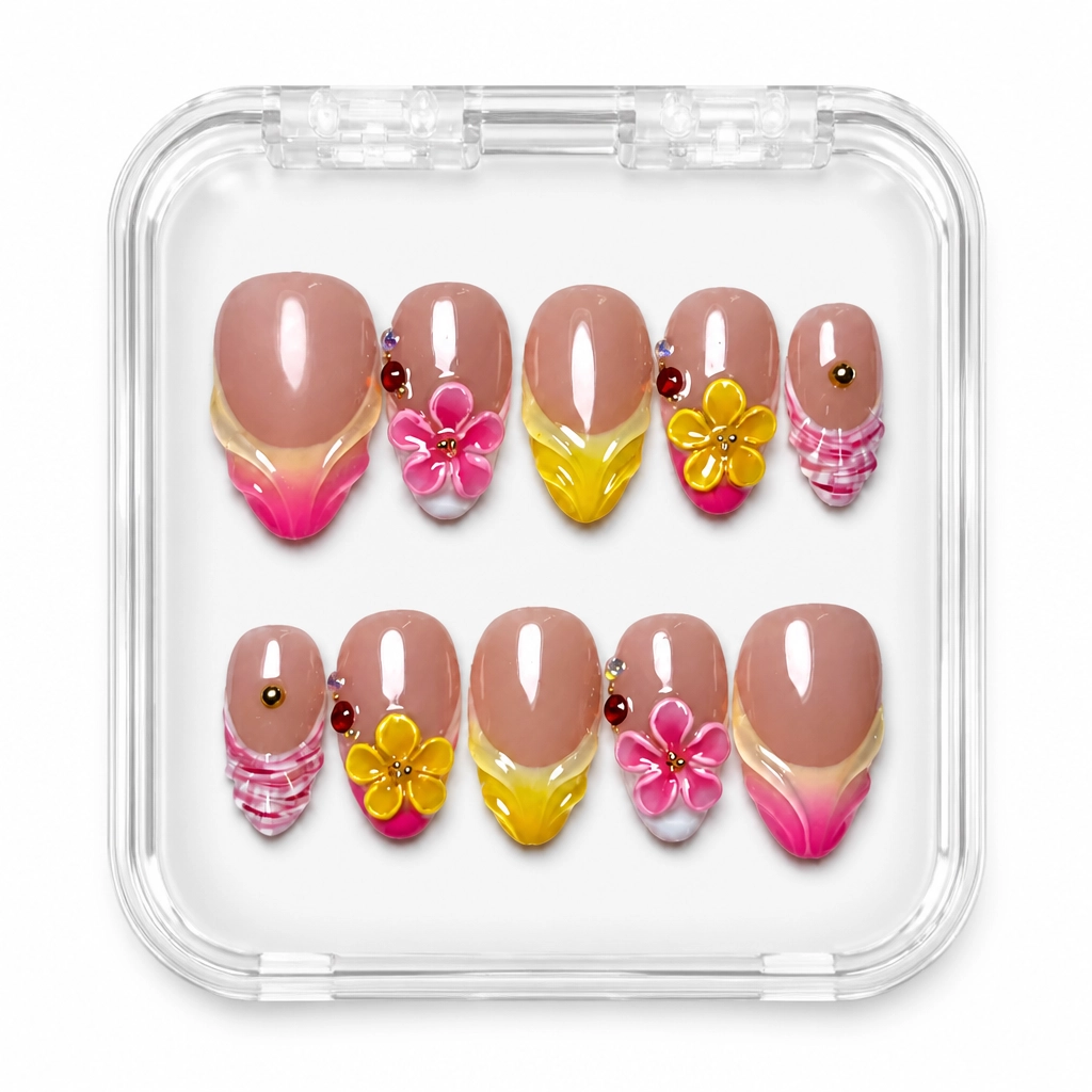Press-on Nails Wholesale $9.90 Floral Dreamscape by Yabe Vietnam