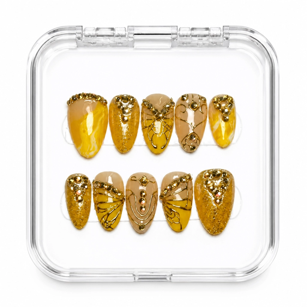 Press-on Nails Wholesale $9.90 Velvet Gold Luxe by Yabe Vietnam