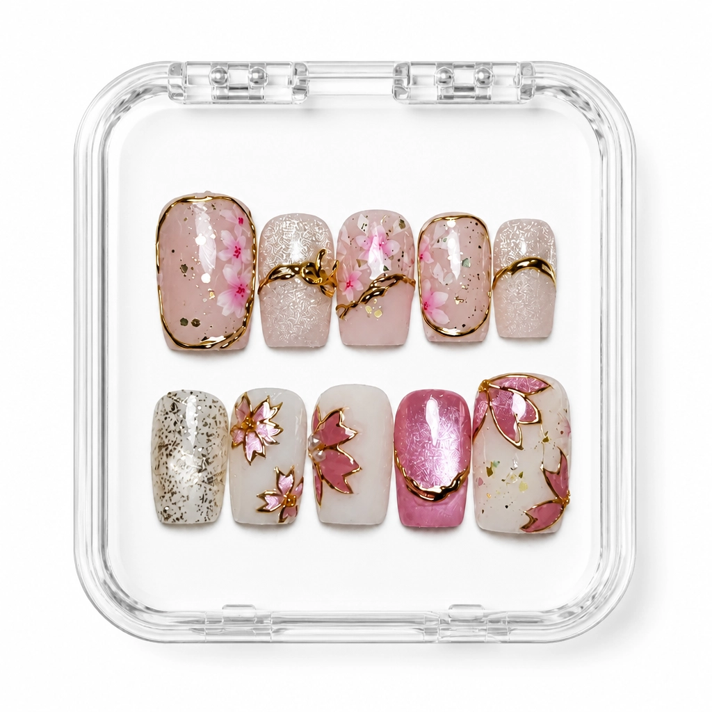 Press-on Nails Wholesale $9.90 Blossom Shimmer by Yabe Vietnam