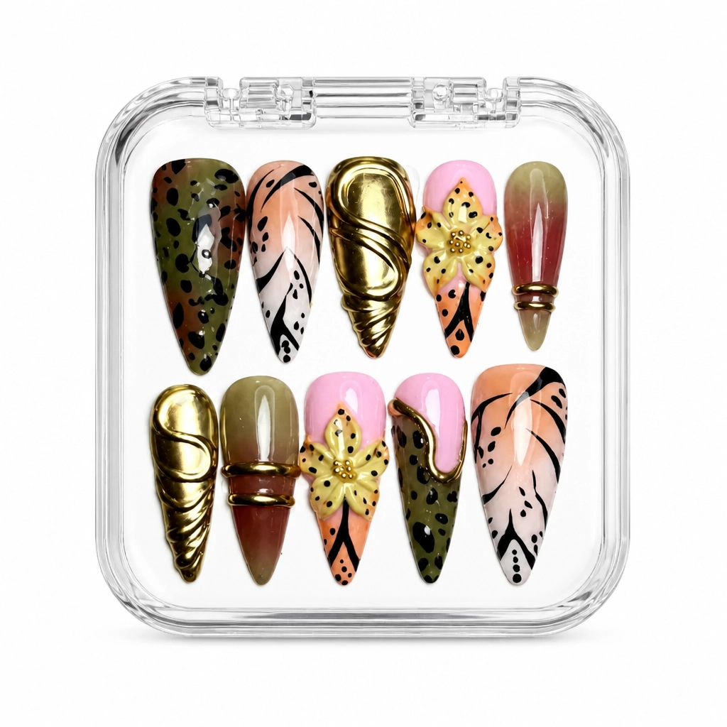 Press-on Nails Wholesale $9.90 Velvet Leopard Luxe by Yabe Vietnam