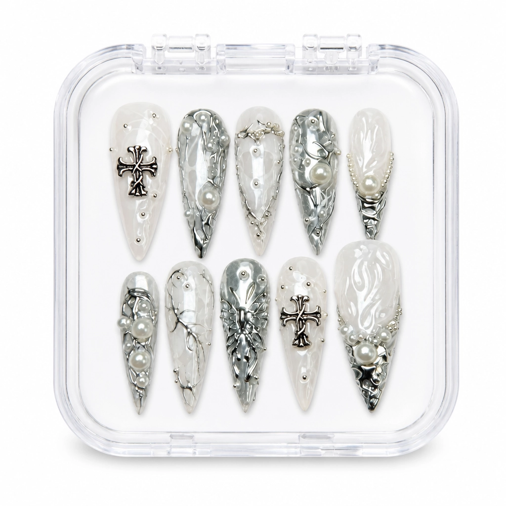 Press-on Nails Wholesale $9.90 Celestial Cross by Yabe Vietnam