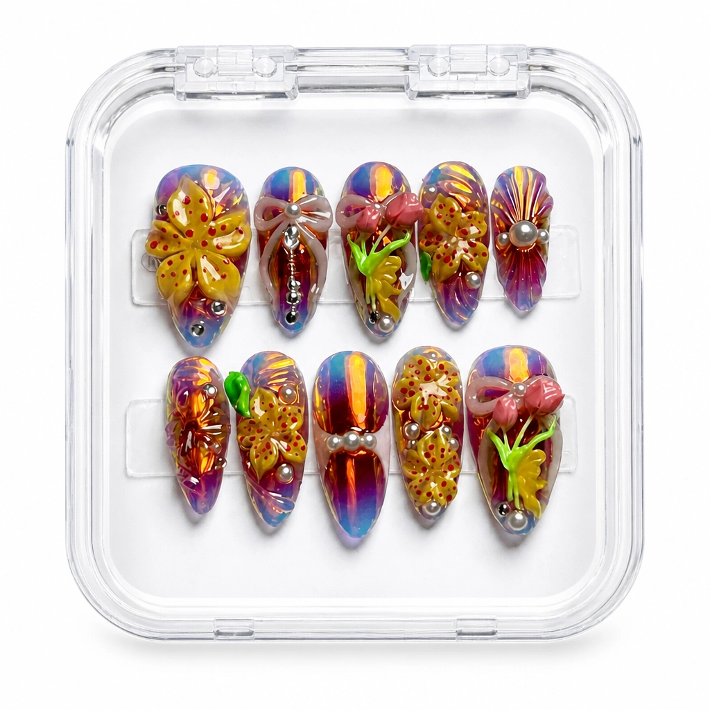 Press-on Nails Wholesale $9.90 Gilded Prism by Yabe Vietnam