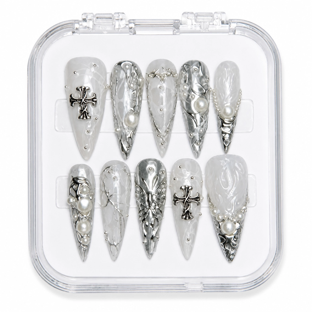 Press-on Nails Wholesale $9.90 Celestial Cross by Yabe Vietnam