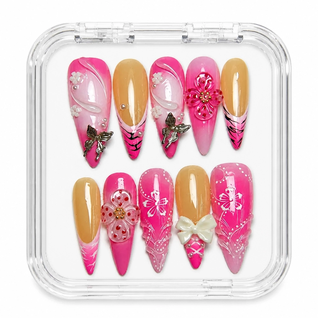 Press-on Nails Wholesale $9.90 Floral Luxe by Yabe Vietnam