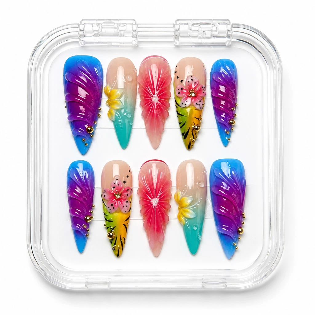 Press-on Nails Wholesale $9.90 Prism Burst by Yabe Vietnam