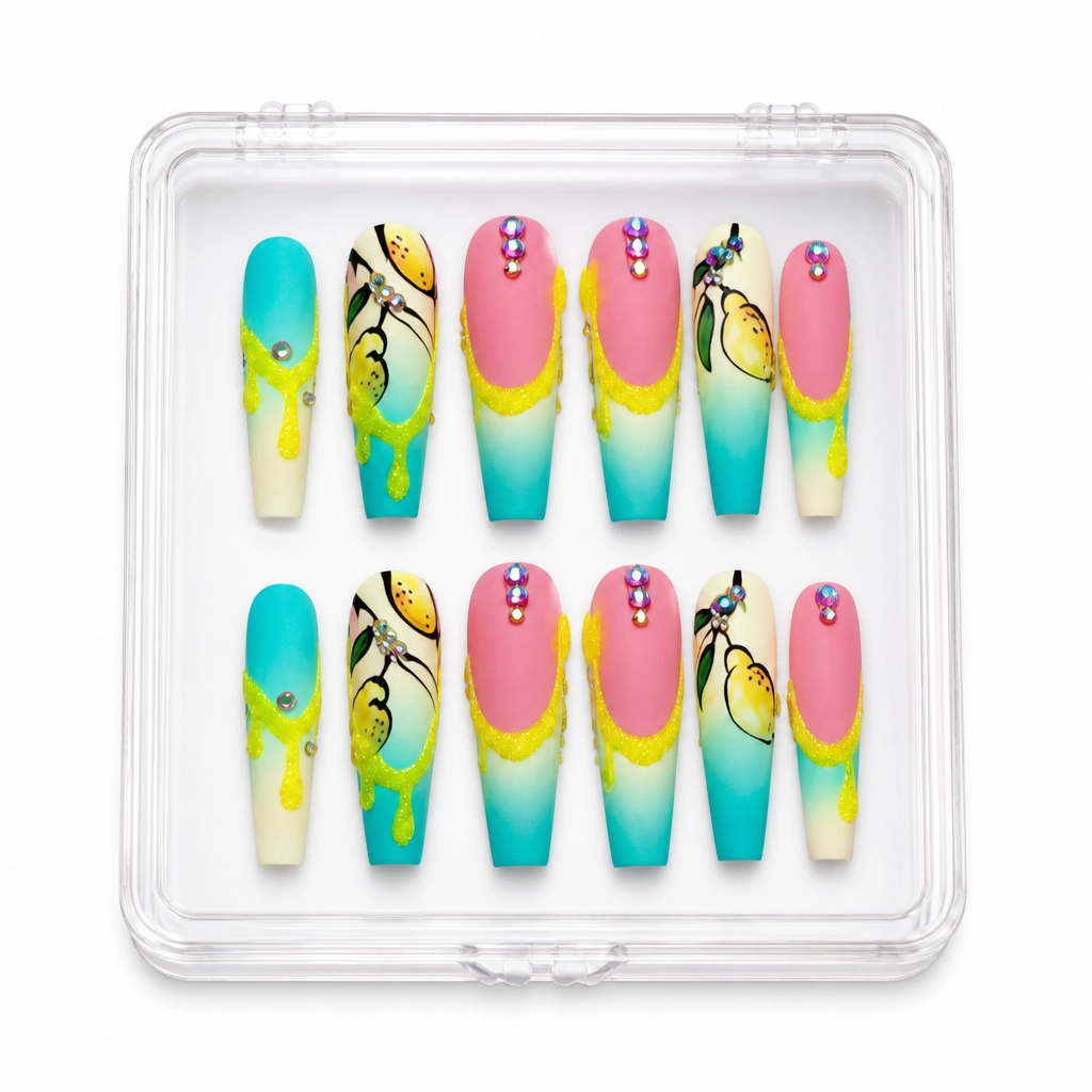 Press-on Nails Wholesale $9.90 Tropical Gradient Bliss by Yabe Vietnam