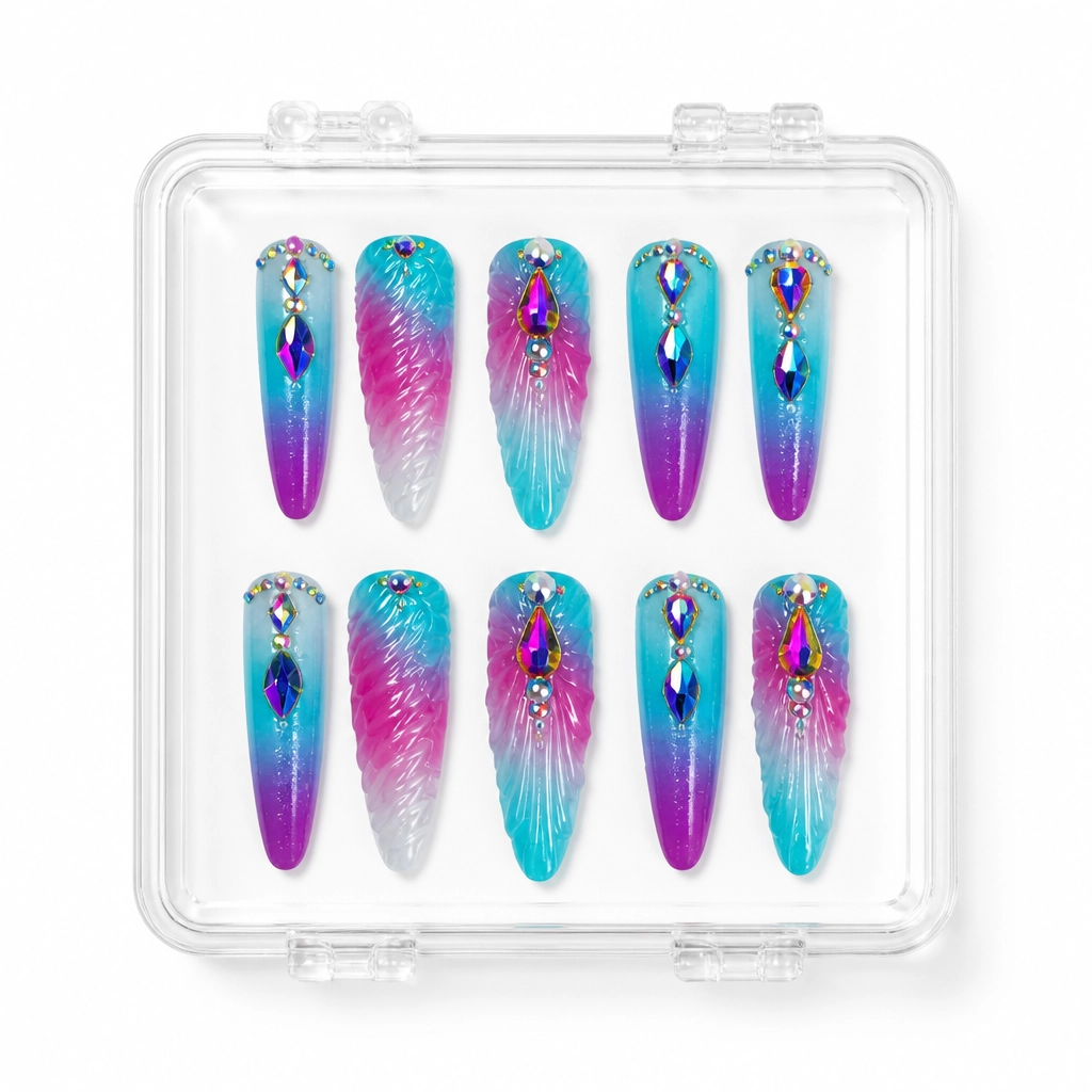 Press-on Nails Wholesale $9.90 Aurora Mystique by Yabe Vietnam
