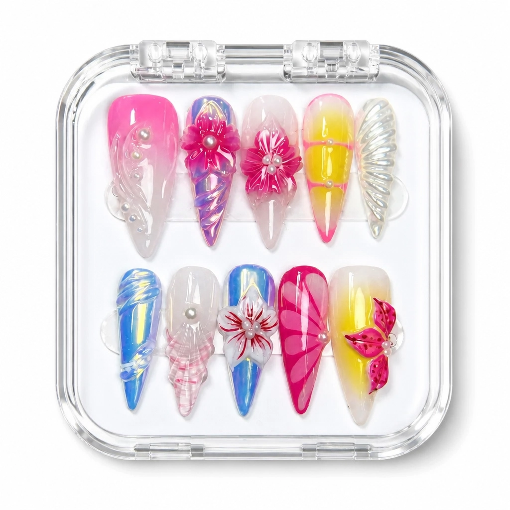Press-on Nails Wholesale $9.90 Floral Luxe by Yabe Vietnam