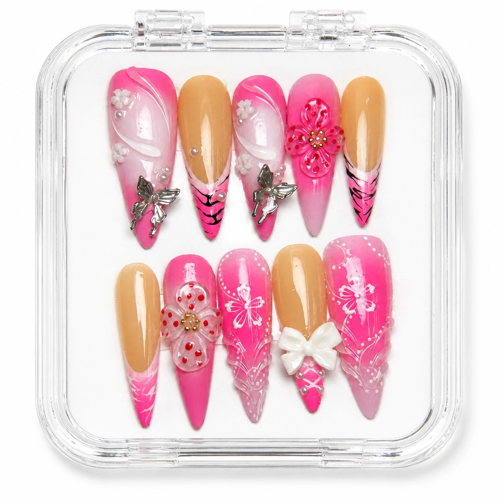 Press-on Nails Wholesale $9.90 Butterfly Luxe by Yabe Vietnam