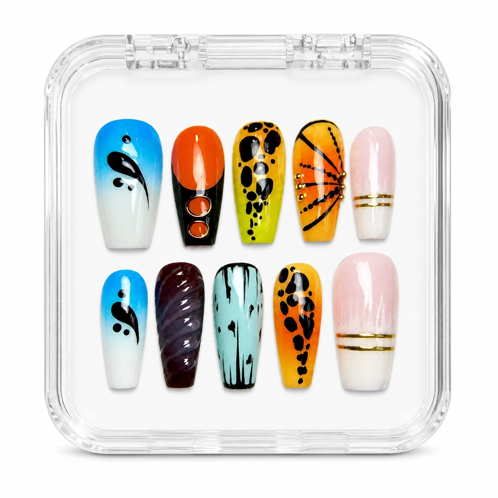 Press-on Nails Wholesale $9.90 Leopard Mosaic by Yabe Vietnam