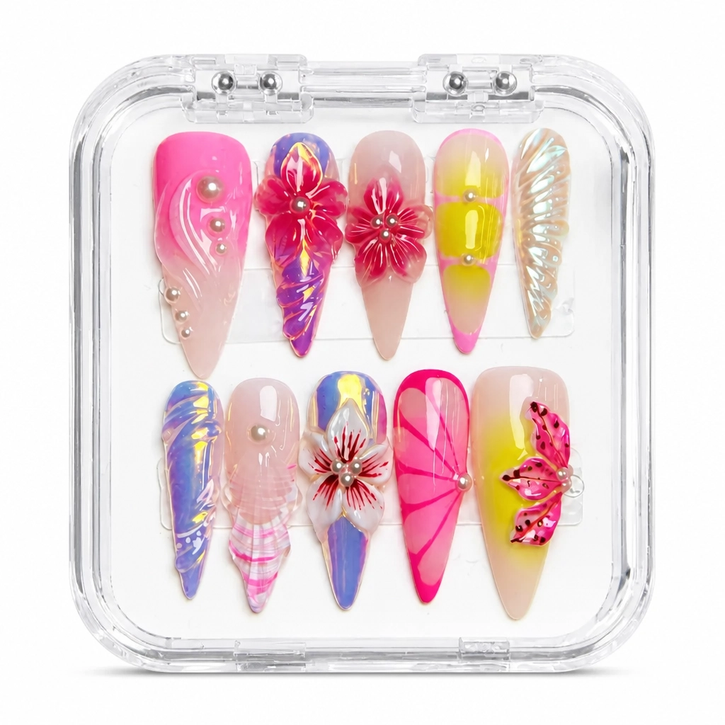 Press-on Nails Wholesale $9.90 Floral Prism by Yabe Vietnam