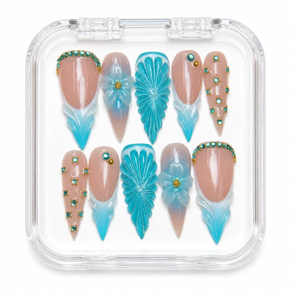 Press-on Nails Wholesale $9.90 Feather Dreams by Yabe Vietnam