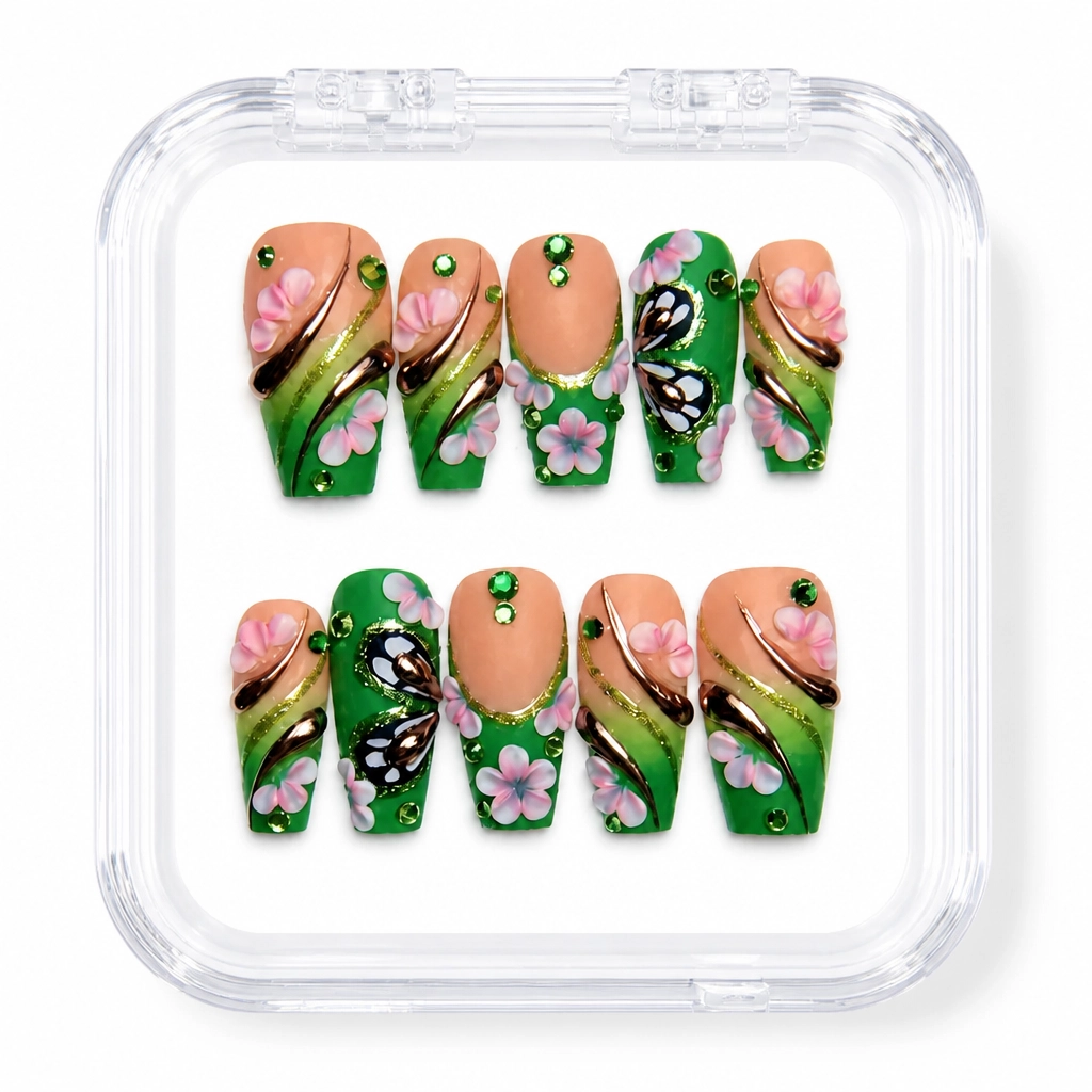 Press-on Nails Wholesale $9.90 Botanical Dream by Yabe Vietnam