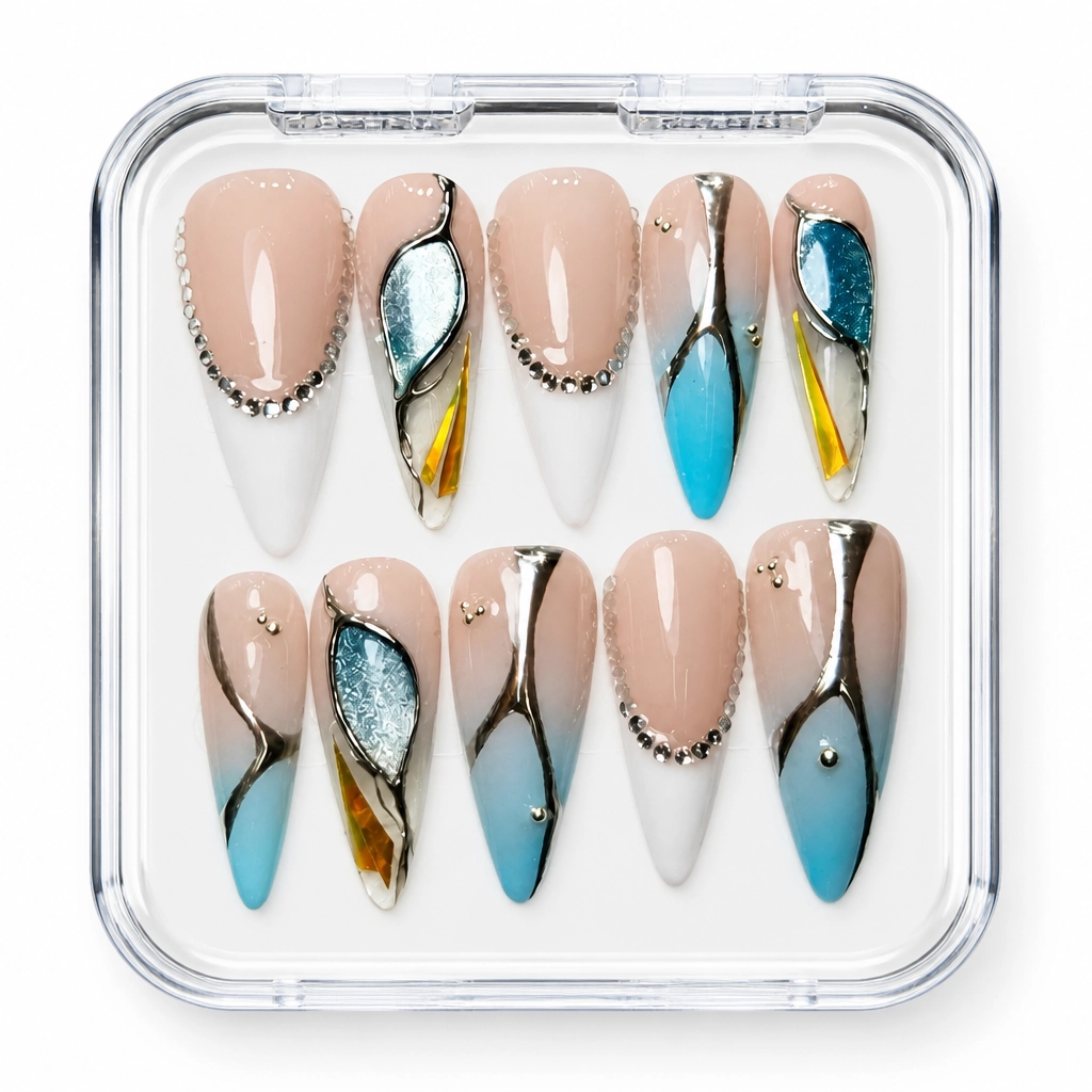 Press-on Nails Wholesale $9.90 Celestial Chic by Yabe Vietnam