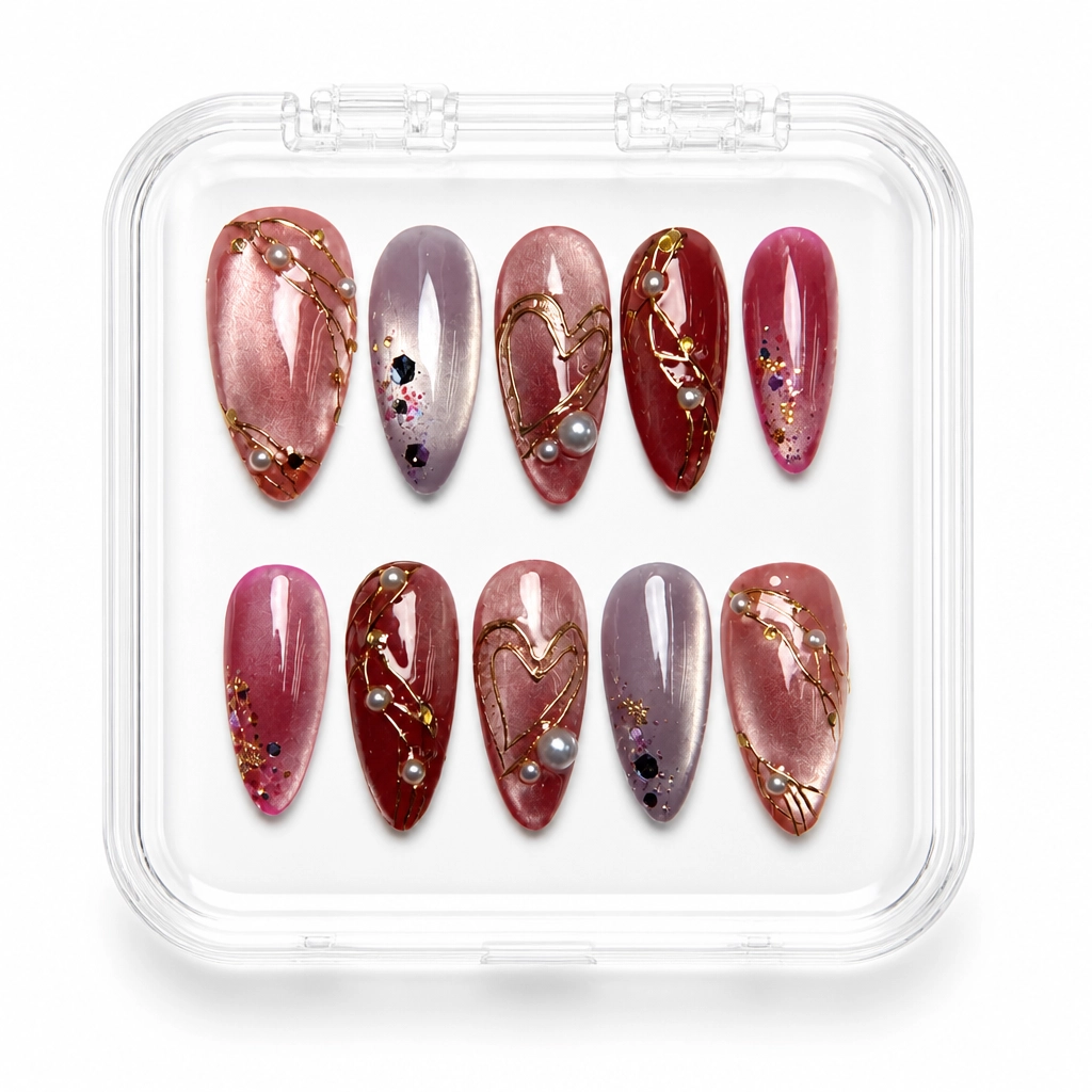 Press-on Nails Wholesale $9.90 Royal Crimson Luxe by Yabe Vietnam