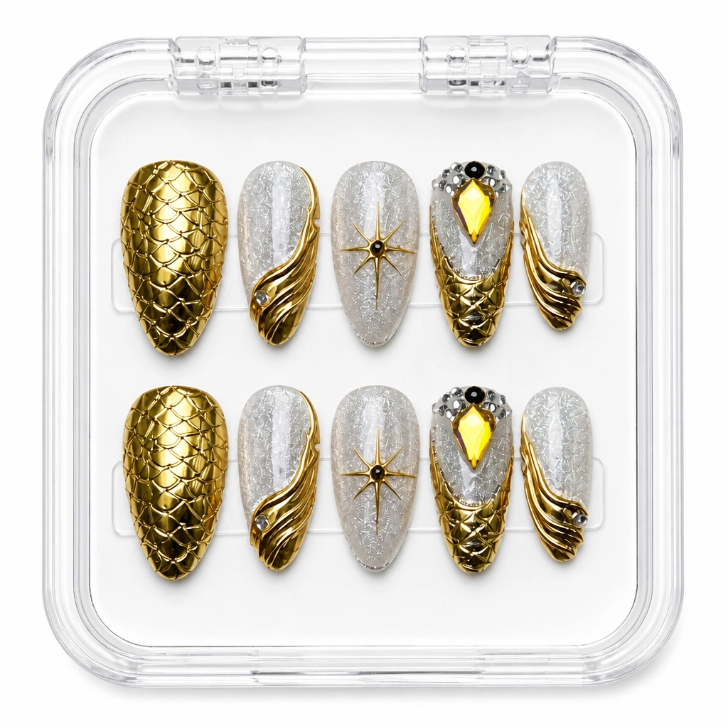 Press-on Nails Wholesale $9.90 Obsidian Glam by Yabe Vietnam