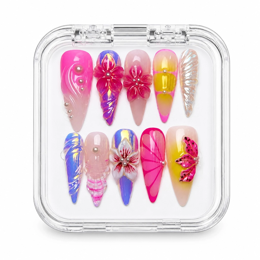 Press-on Nails Wholesale $9.90 Floral Luxe by Yabe Vietnam