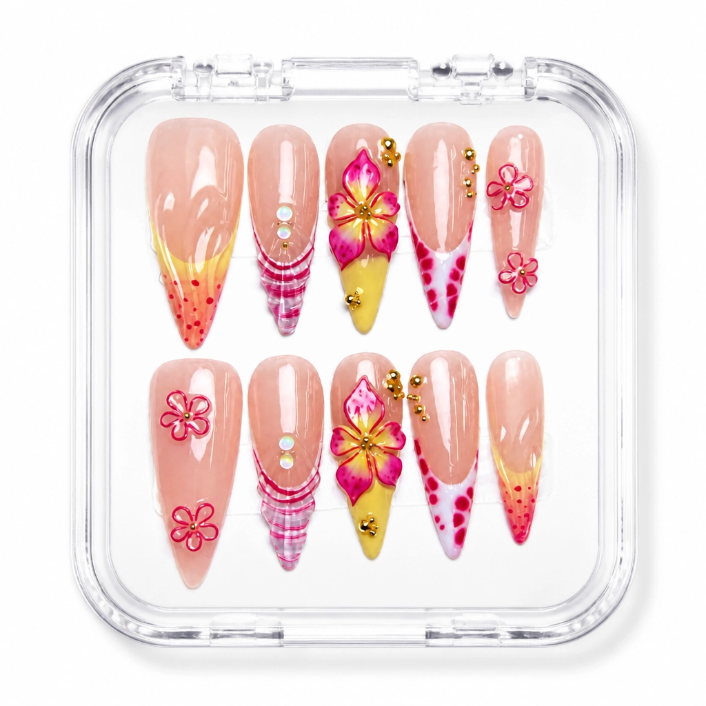 Press-on Nails Wholesale $9.90 Floral Luxe by Yabe Vietnam
