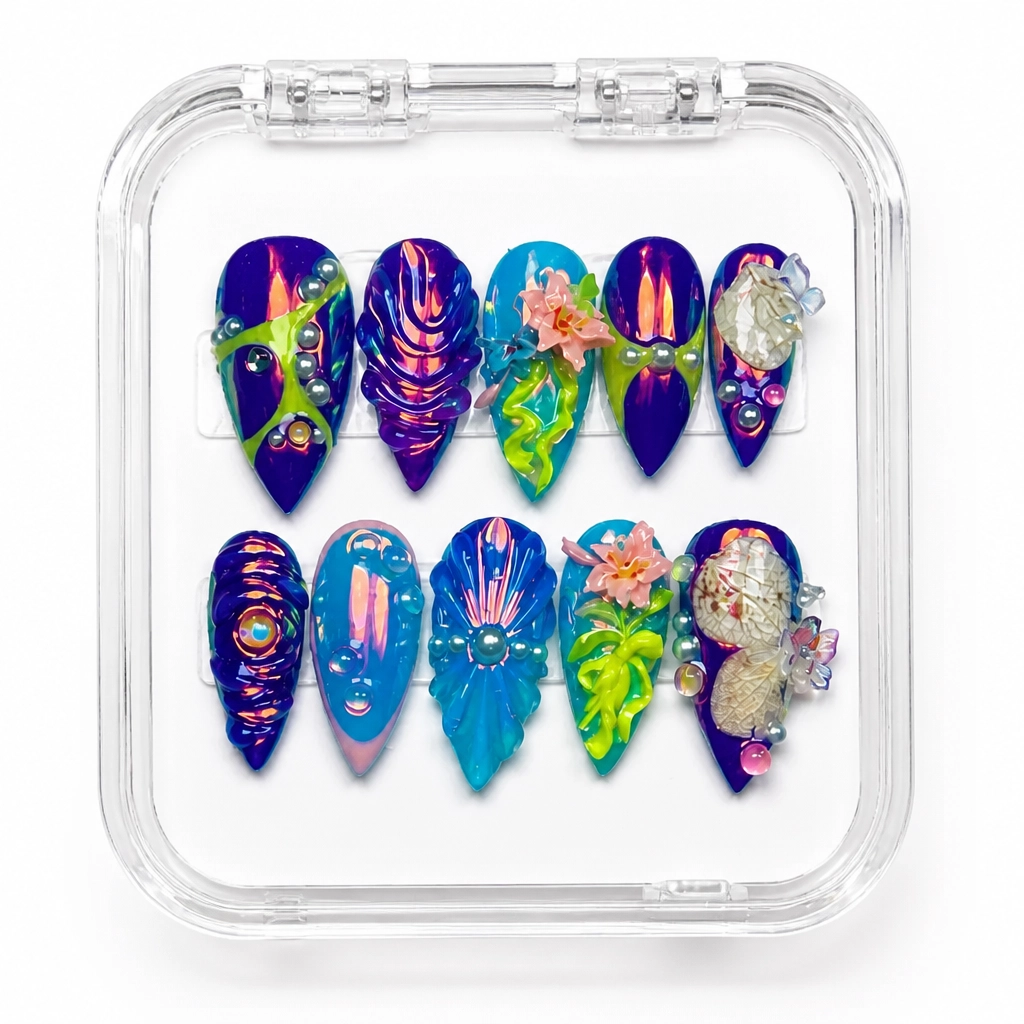 Press-on Nails Wholesale $9.90 Neon Dreamscape by Yabe Vietnam