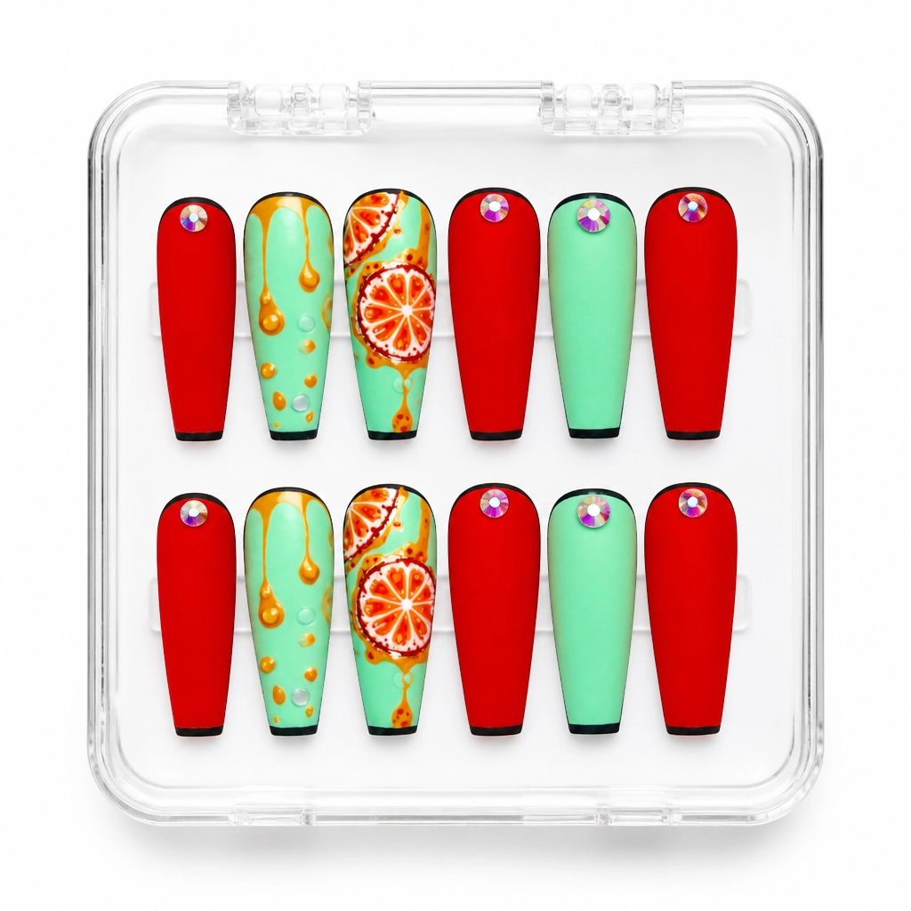 Press-on Nails Wholesale $9.90 Citrus Serenity by Yabe Vietnam
